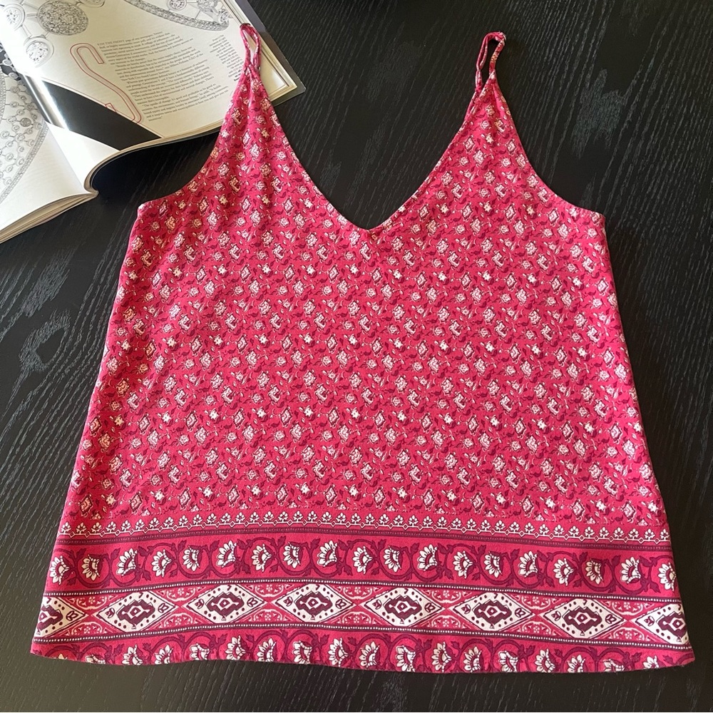 Abercrombie & Fitch pink flora camisole top size: XS